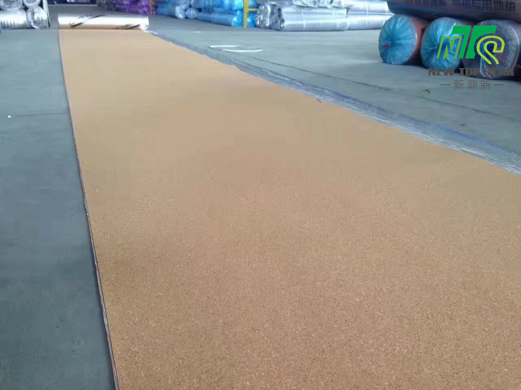 2mm Natural Eco Cork Underlayment Roll 20m Length Customized
