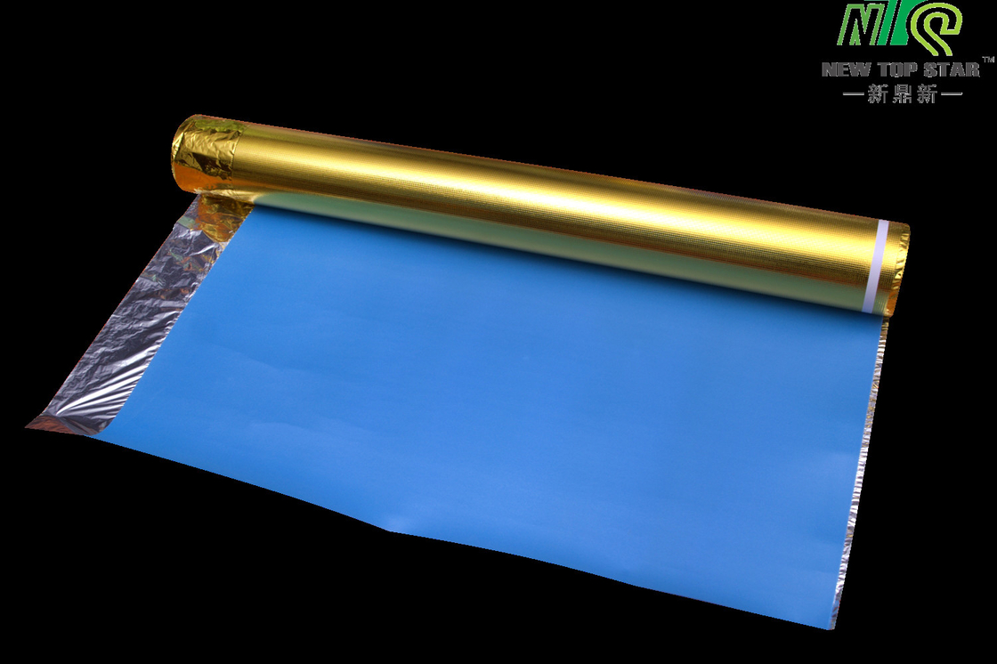 3mm Waterproof IXPE Foam Underlayment , 33kg/m3 Sound Proof Underlay With Golden Film