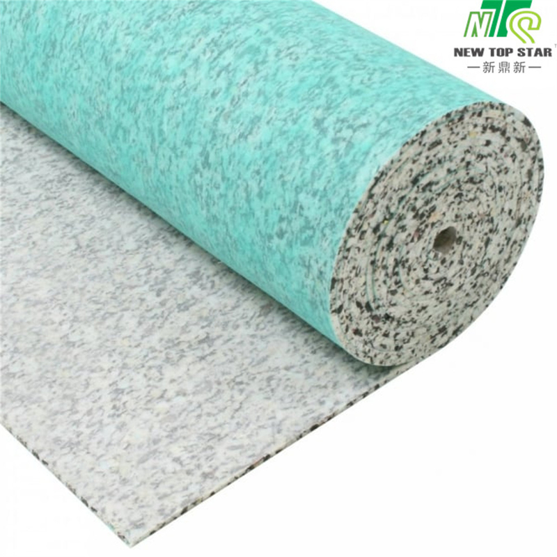 Soft Carpet Felt Underlay 4mm Felt Flooring Underlayment 720g/m2 With Green PE Film