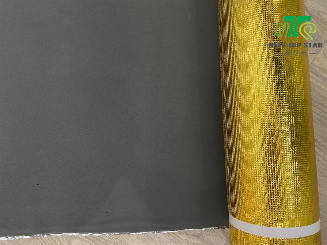 110kg/m3 EVA Acoustic Floor Underlayment 200sqft/roll With Golden Film Coating