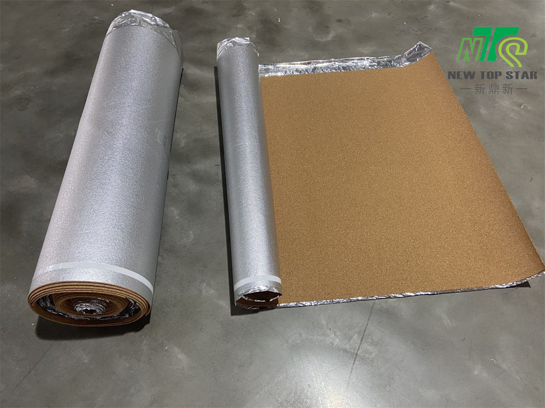 100% Laminate Flooring Eco Cork Underlayment 3mm 220kg/cbm For Flooring Heating System