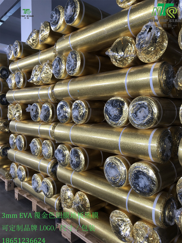110kg/m3 EVA Acoustic Floor Underlayment 200sqft/roll With Golden Film Coating