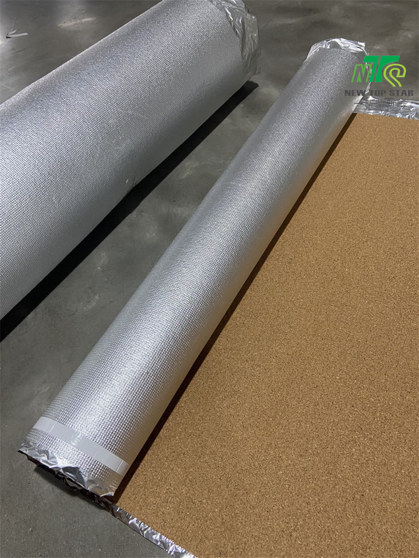 100% Laminate Flooring Eco Cork Underlayment 3mm 220kg/cbm For Flooring Heating System