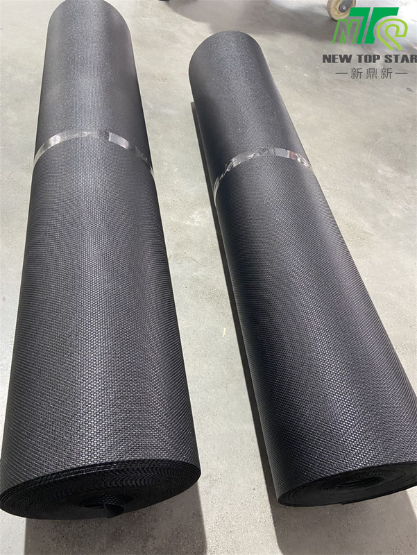 Black Floating Floor Acoustic Underlay Waffle Pattern Vinyl Flooring Underlayment Waterproof