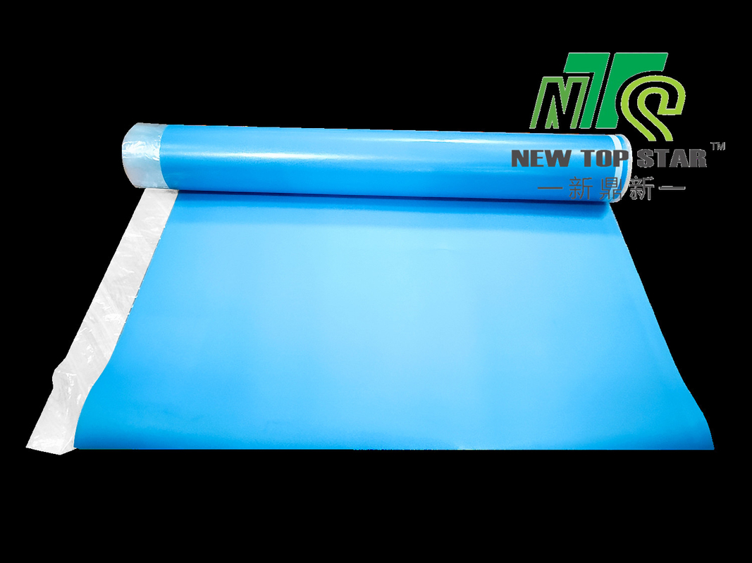 Blue Vinyl Plank Flooring Underlay IXPE 3mm Underfloor Heating Underlay Anti Slip