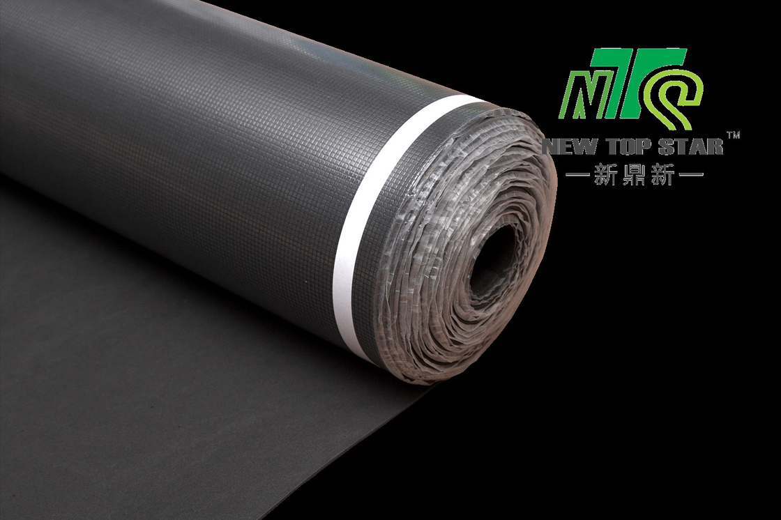 100kg/m3 EVA Foam Underlayment 200sqft , Black Noise Reducing Underlay For Laminate