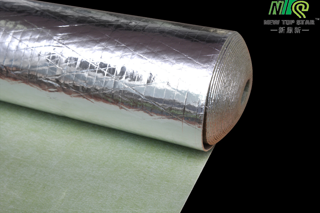 920KGS/m3 Acoustic Floor Underlayment Rubber Carpet Underlay With Silver Vapor Barrier