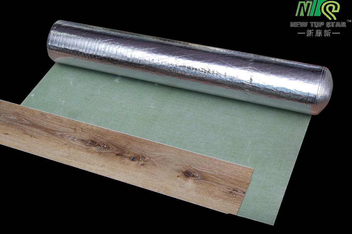920KGS/m3 Acoustic Floor Underlayment Rubber Carpet Underlay With Silver Vapor Barrier