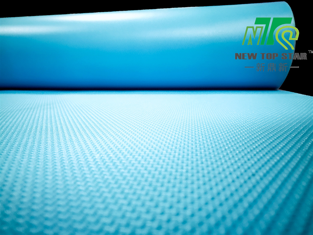 Blue Vinyl SPC Flooring Underlayment Embossed , Laminate Floor Padding Underlayment