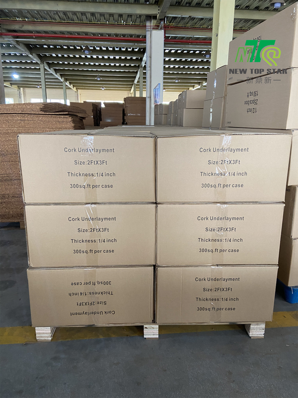 1/4 Inch ECF Eco Cork Underlayment 200-220KGS/CBM ISO9001 Approved