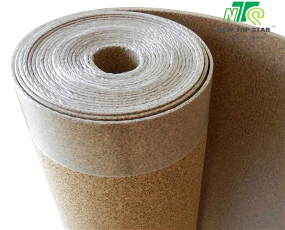1mm Thick Eco Cork Underlayment Soundproofing 220kg/Cbm For PVC Flooring