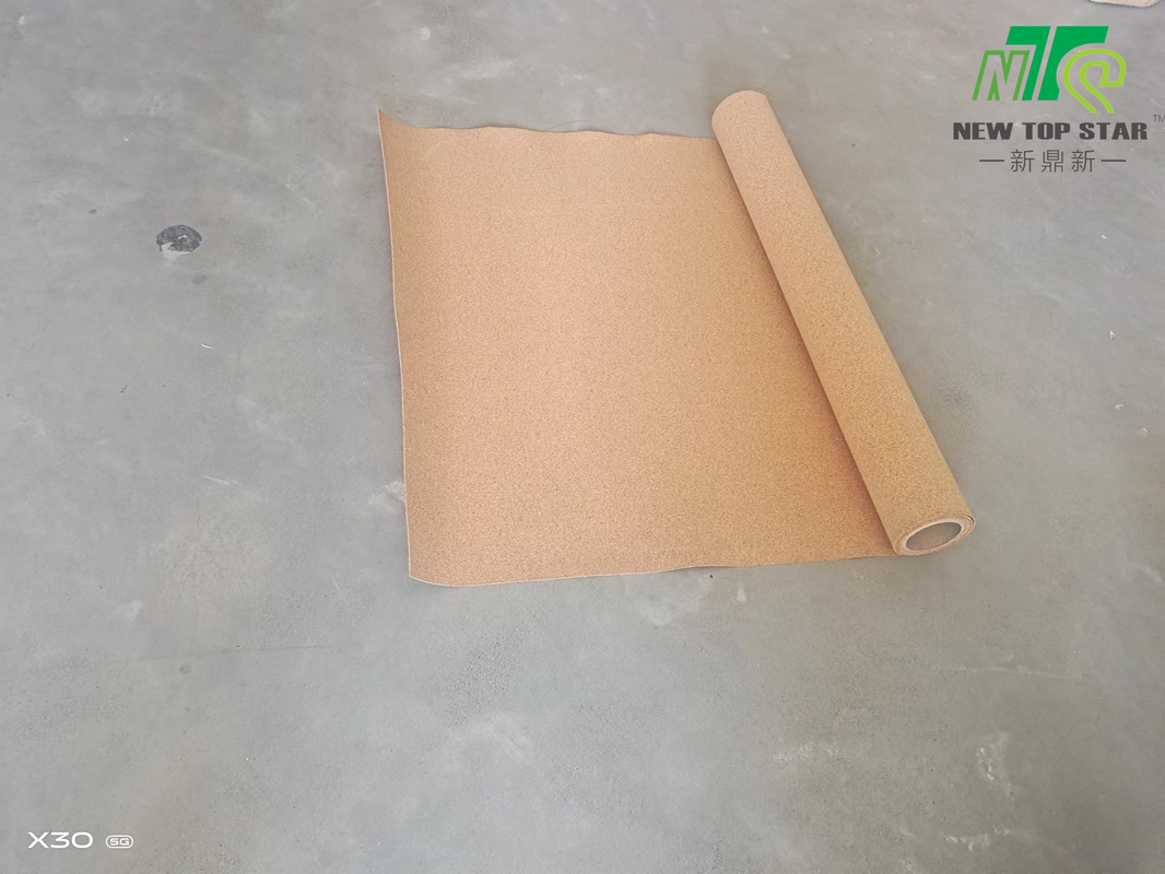 1mm Thick Eco Cork Underlayment Soundproofing 220kg/Cbm For PVC Flooring