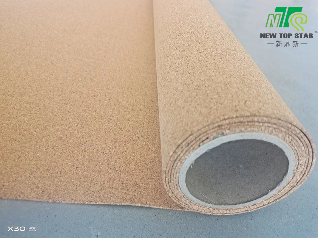 1mm Thick Eco Cork Underlayment Soundproofing 220kg/Cbm For PVC Flooring