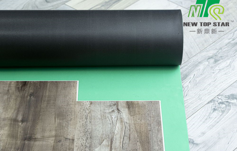 WPC PVC Acoustic Vinyl Underlay 1.5mm EVA Black Soundproof Flooring Underlay