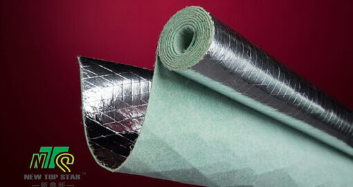 Green Hardwood Flooring Underlayment 2mm Silver Film Rubber Acoustic Underlay