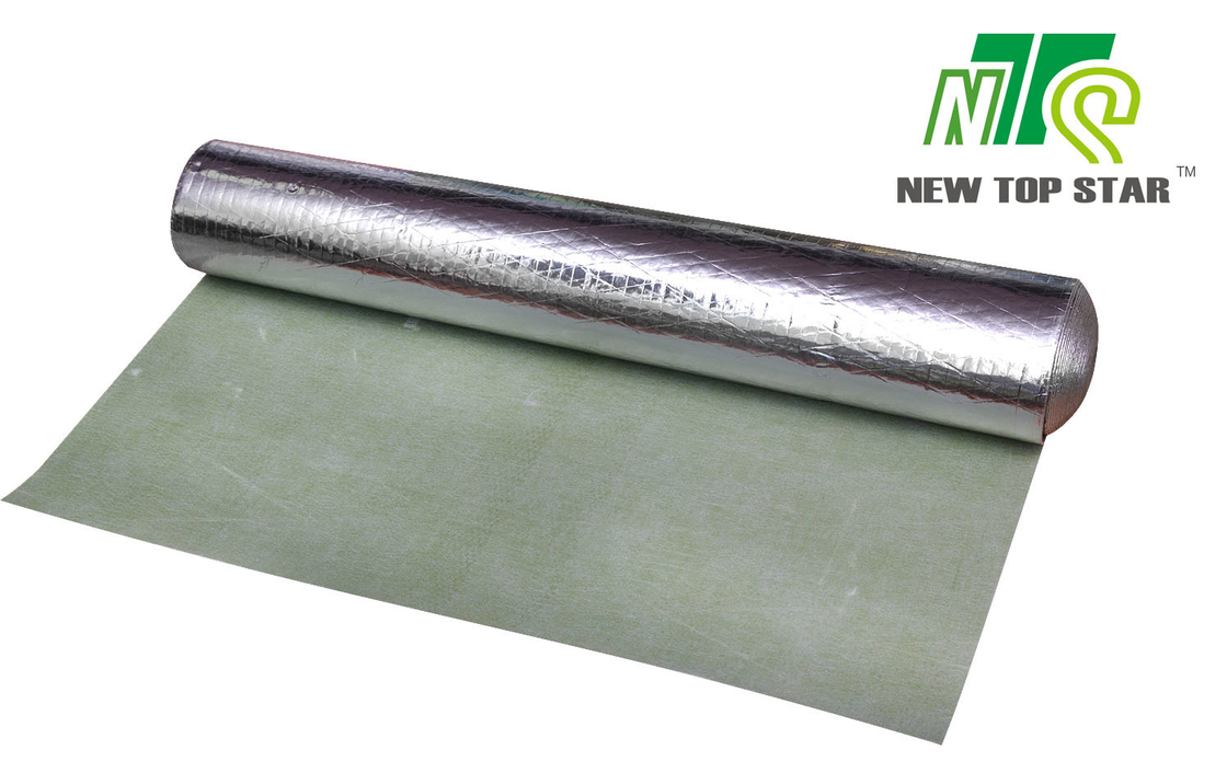 920KGS/m3 Acoustic Floor Underlayment Rubber Carpet Underlay With Silver Vapor Barrier